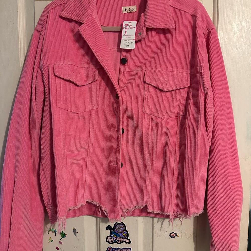 POL Pink Corduroy Jacket